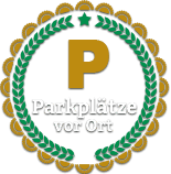 Parkplätze vor Ort